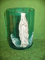 VERRE/GOBELET TURQUOISE/"SOUVENIR DE LOURDES"EPOQUE 1900, Enlèvement ou Envoi