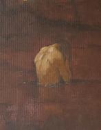 Schilderijtje van Badende Man - Olieverf, Antiek en Kunst, Ophalen of Verzenden