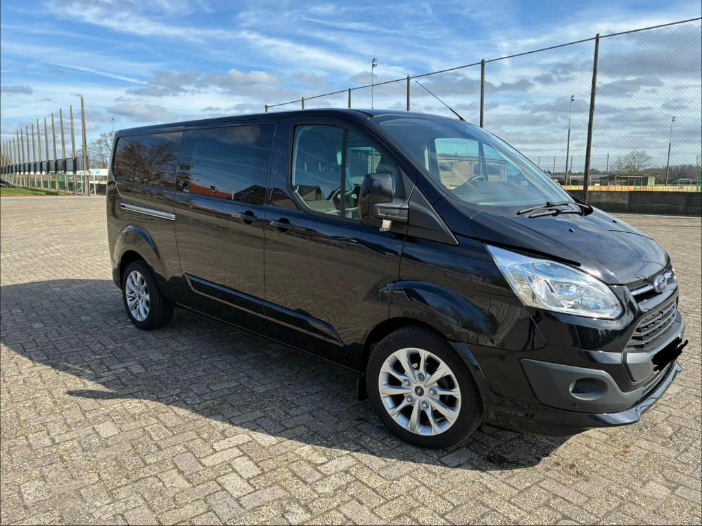 Ford Transit Custom L2 H1 dubbele cabine 2 schuifdeuren, Auto's, Voorwielaandrijving, Euro 5, Stof, 4 cilinders