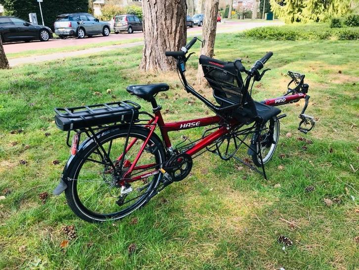 Tandem E-Hase Pino avec châssis divisé à vendre., Vélos & Vélomoteurs, Vélos | Tandems, Utilisé, Pliable, Enlèvement ou Envoi