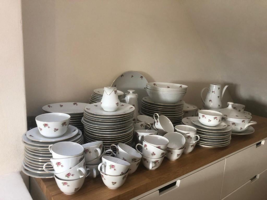 Retro servies 65 personen, Ophalen, Gebruikt, Bord(en)