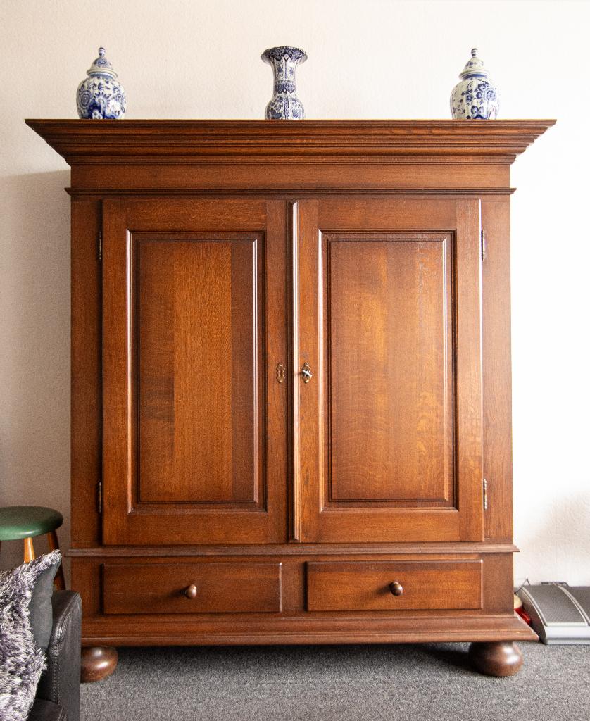 Comptoir en chêne foncé GRATUIT à Heerlen NL MUST GO !, Enlèvement, Utilisé