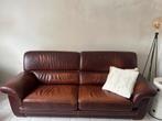 3 zits lederen zetel en 2 zit zetel apart te verkrijgen, Huis en Inrichting, Ophalen, Klassiek, 150 tot 200 cm, Driepersoons