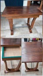 Ancienne table de jeux en bois dépliable style Art Déco, Enlèvement