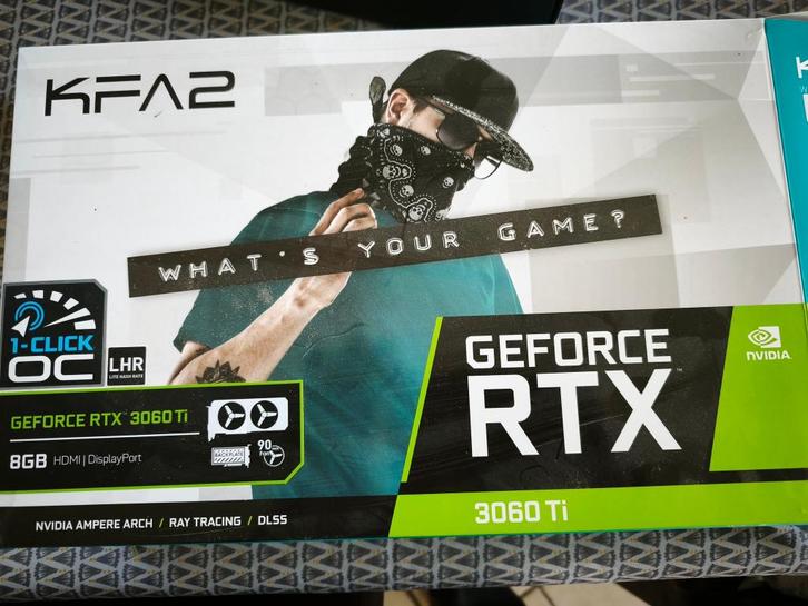 Nvidea RTX 3060 TI 8gb, Informatique & Logiciels, Cartes vidéo, Comme neuf, Nvidia, PCI-Express 3.0, GDDR6, HDMI, DisplayPort