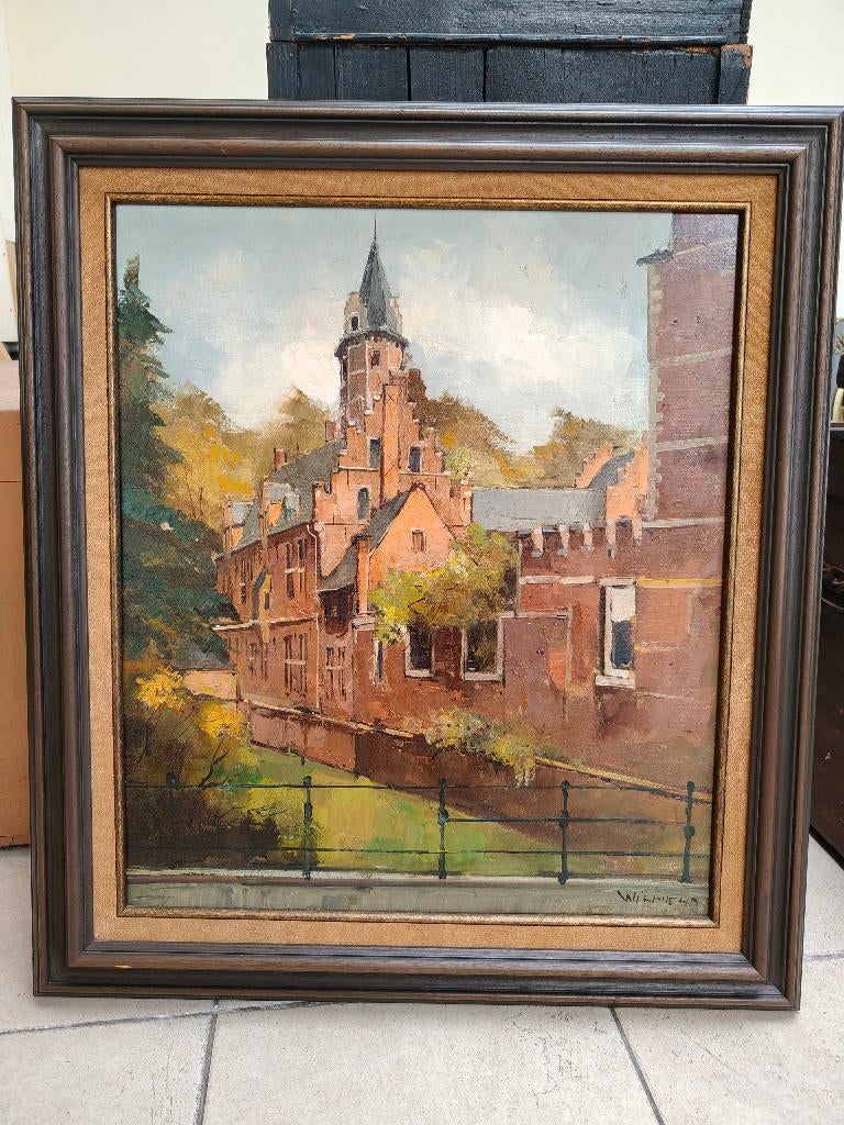 Schilderij Groen waterke, Antiek en Kunst, Ophalen