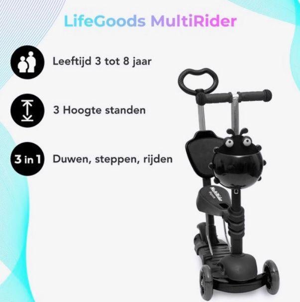 Lifegoods multirider : Als nieuw !, Fietsen en Brommers, Steps, Ophalen