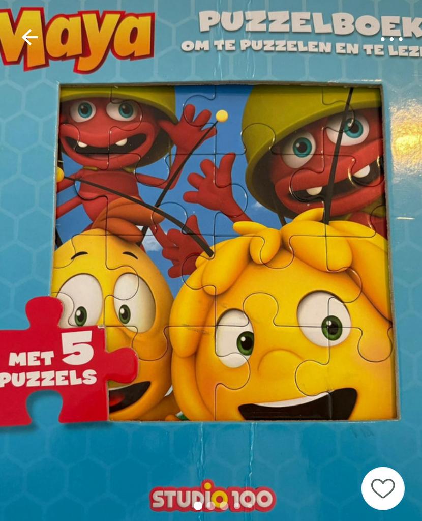 Maya puzzelboek van Studio 100, een interactief boek, Kinderen en Baby's, Ophalen of Verzenden, Zo goed als nieuw
