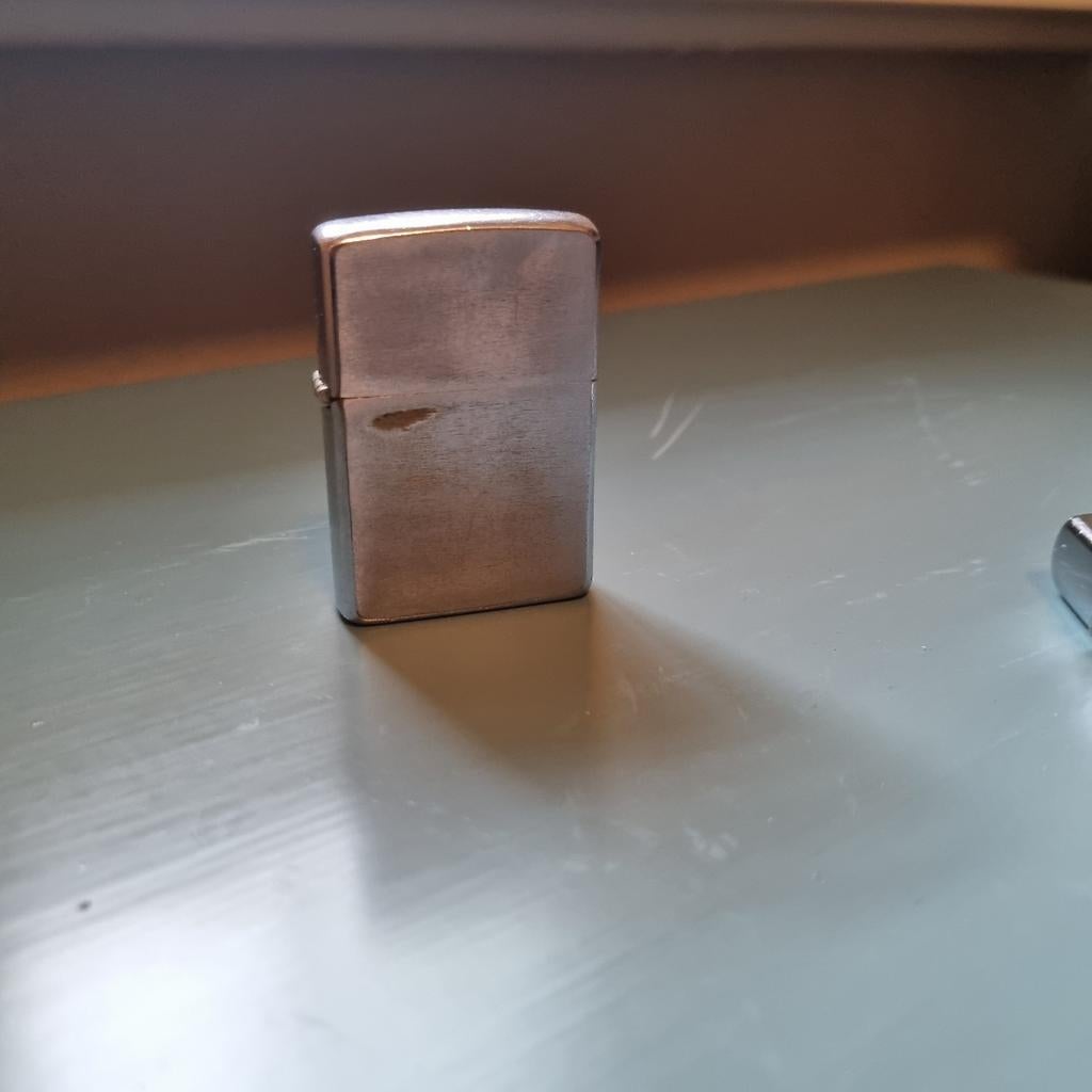 Zippo uit 1959, brushed chrome, Verzamelen, Ophalen of Verzenden, Gebruikt, Aansteker