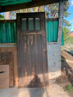 2 oude deuren 2,34x 93 met 3 glazen boven 1 glas is gebroke, Enlèvement, Comme neuf