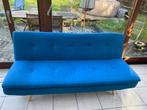 Canapé convertible scandinave 3 places en tissu bleu canard, Maison & Meubles, Enlèvement, Utilisé, Tissus, Canapé convertible scandinave