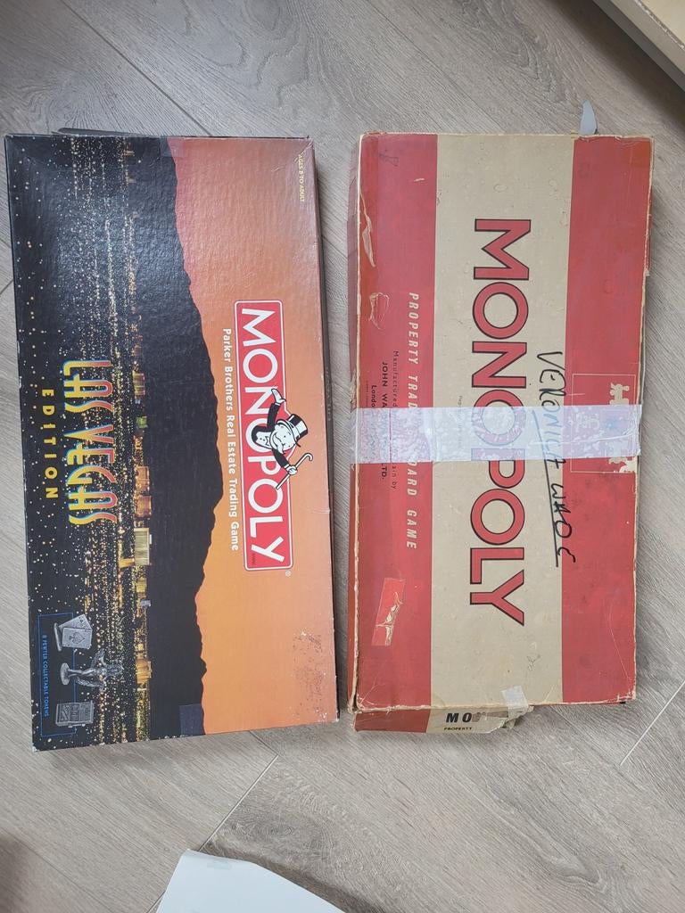 2 x Monopoly (vintage + Las Vegas editie) – samen te koop, Ophalen