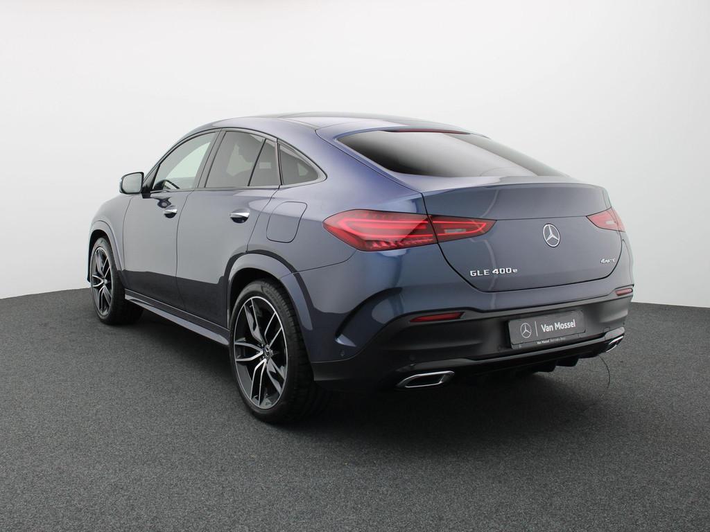 Mercedes-Benz GLE 400 e AMG Line Coupé + PANO + BURMESTER +, 4 cilinders, Blauw, 26 kWh, Bedrijf