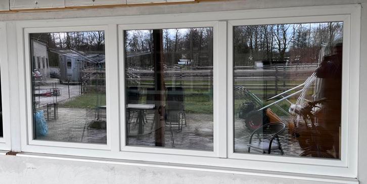 Pvc ramen Gealan S6000, Doe-het-zelf en Bouw, Raamkozijnen en Schuifdeuren, Zo goed als nieuw, Raamkozijn, Kunststof, 75 tot 150 cm