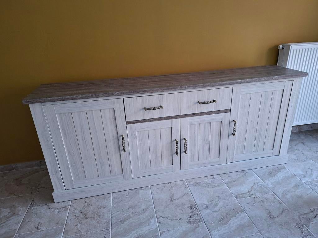 Volledige eetkamer en dressoir en hoge kast , salontafel, Huis en Inrichting, Ophalen