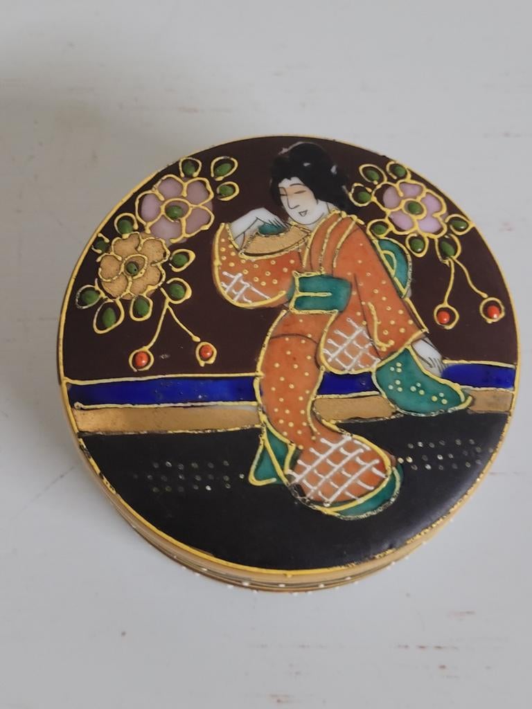 Boite SATSUMA   porcelaine  japonaise  Art Déco, Antiquités & Art, Envoi