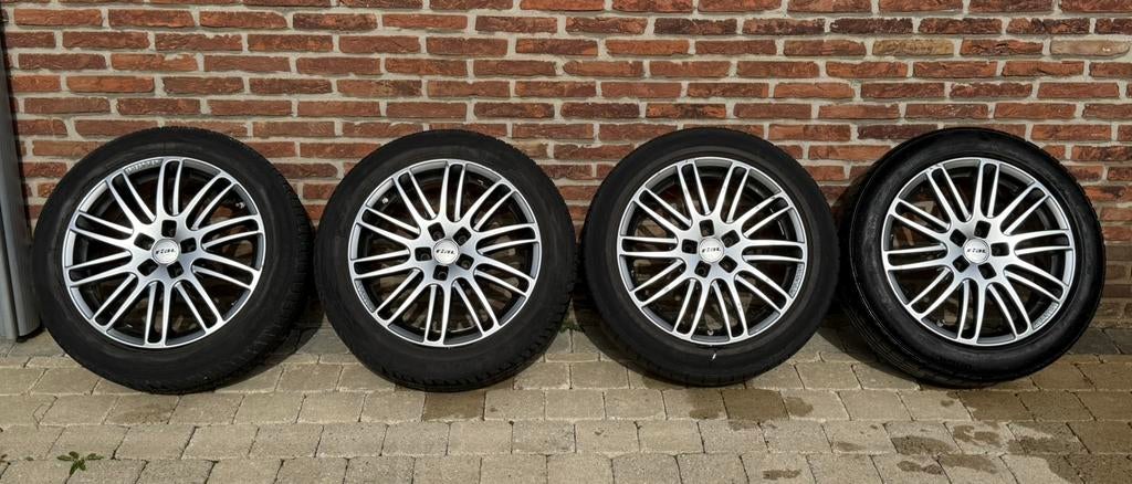 17” velgen 5x112 ET47 - Audi, VW, Mercedes. + 2 winterbanden, Autos : Pièces & Accessoires, Pneus & Jantes, Jante(s), Pneus hiver