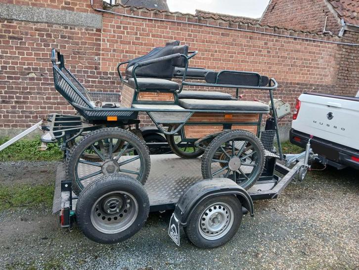 Trailer voor koets, moto, quad, Dieren en Toebehoren, Rijtuigen en Koetsen, Gebruikt, Overige typen