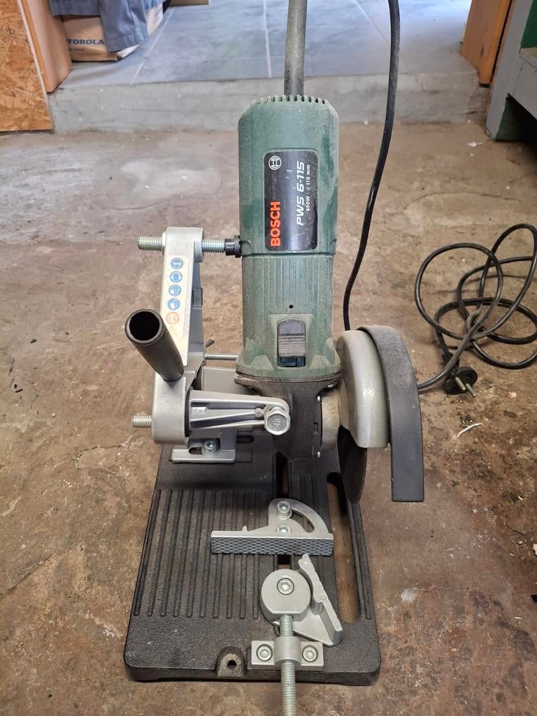 Bosch slijpschijf op staander, Ophalen