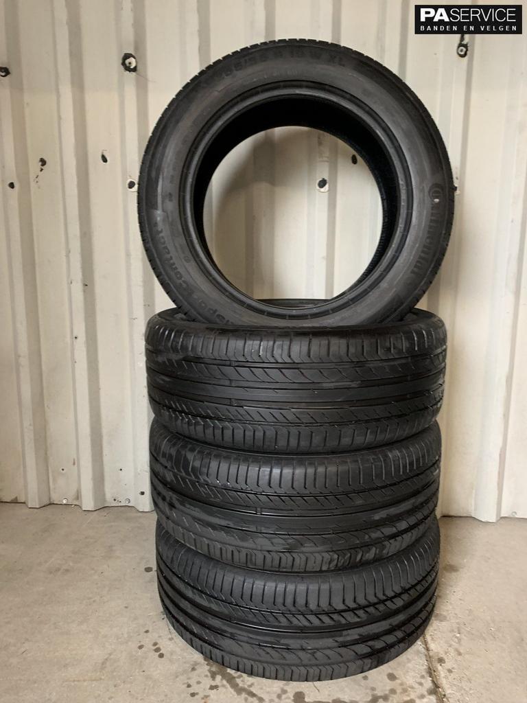 4x Continental 255 55 19 zomerbanden met 6.9 mm, Auto-onderdelen, Gebruikt, Velg(en), -, -