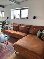 Comfortabel cognac hoeksalon - moet weg, Huis en Inrichting, Ophalen, 250 tot 300 cm, Gebruikt, 125 tot 150 cm