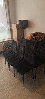 6 zwarte moderne stoelen te koop, Ophalen, Zo goed als nieuw