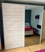 Kleerkast 2 schuifdeuren met spiegel, Ophalen, Zo goed als nieuw