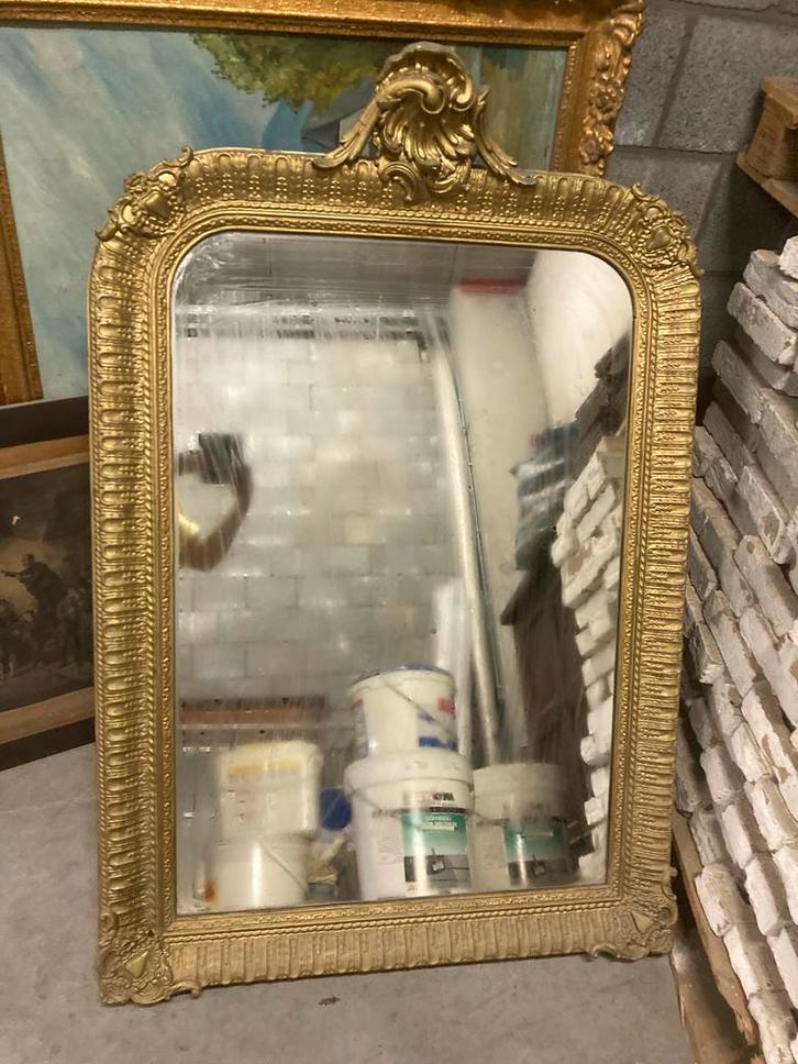 Grand miroir rococo doré de style Louis XV, Antiquités & Art, Antiquités | Miroirs, Enlèvement