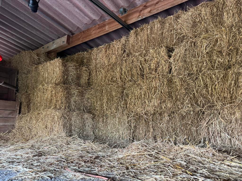 Kleine balen hooi te koop., Enlèvement