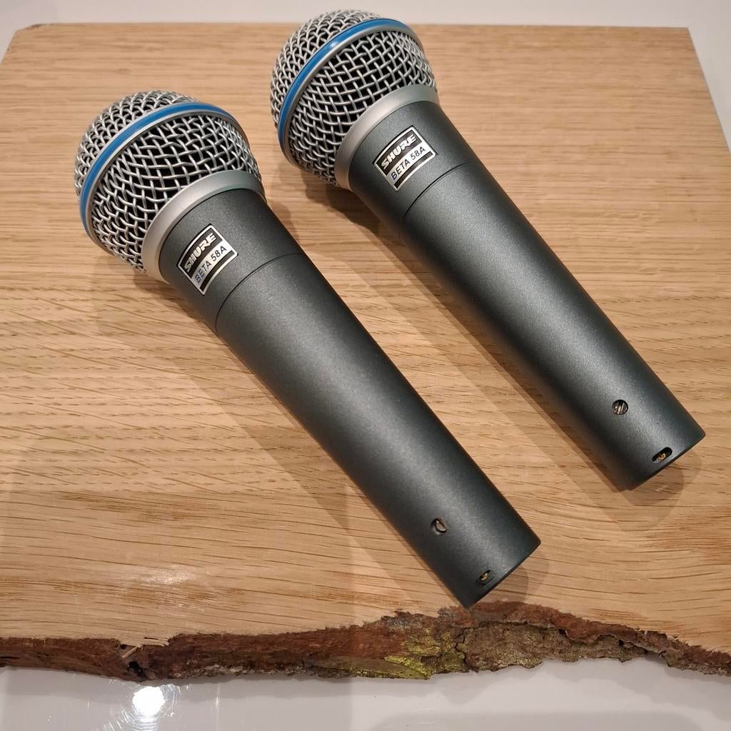 2 Shure beta 58a microfoons over, Muziek en Instrumenten, Microfoons, Zo goed als nieuw, Zangmicrofoon, Ophalen of Verzenden