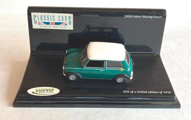 Mini “ Racing Green “ Limited edition Vitesse # 29501., Hobby & Loisirs créatifs, Voitures miniatures | 1:43, Comme neuf, Voiture