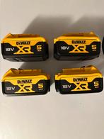 4 batteries DeWALT XR 18V 5Ah, Bricolage & Construction, Enlèvement, Comme neuf