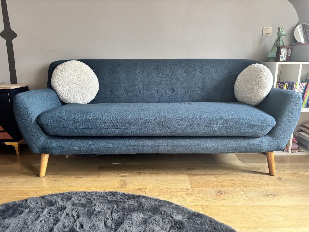 canapé, Maison & Meubles, Canapés | Salons, Comme neuf, Banc droit, Trois personnes, 150 à 200 cm, Bois, Tissus, Enlèvement
