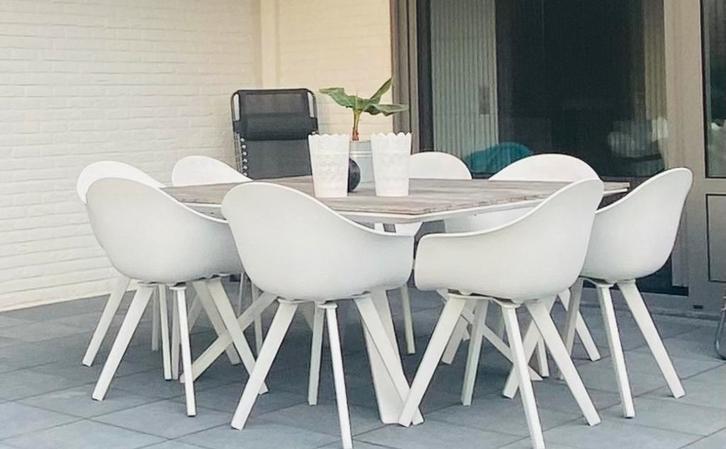 Tuinset van het merk Bristol, Jardin & Terrasse, Ensembles de jardin, Utilisé, Salons de jardin, Aluminium, 8 places, Enlèvement