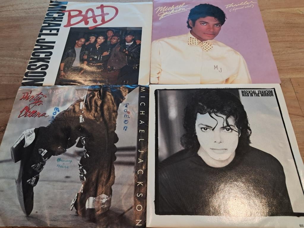 4x 7inch Michael Jackson, Enlèvement ou Envoi, Utilisé, Pop, 7 pouces