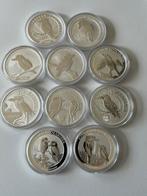 Prachtige Collectie 10x 1 Oz Zilveren Australian Kookaburra, Postzegels en Munten, Edelmetalen en Baren, Ophalen of Verzenden