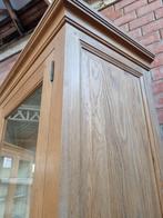2x eiken buffetkast/vitrinekast art:94/26.1, Huis en Inrichting, Ophalen, Met deur(en), 200 cm of meer, 150 tot 200 cm