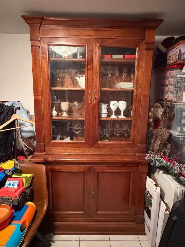 Bibliothèque en merisier massif, Antiquités & Art, Antiquités | Meubles | Armoires, Enlèvement