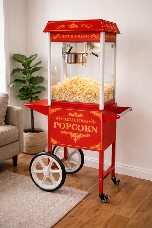 Popcornmachine te huur, Ophalen