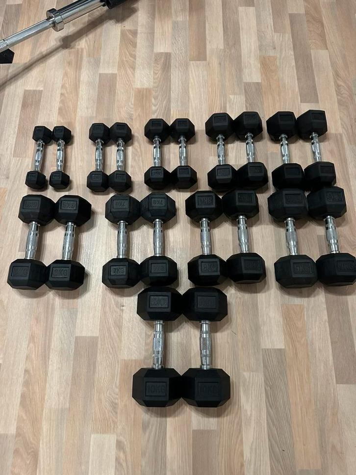 Dumbells Hexa 1-10kg set, Sport en Fitness, Fitnessmaterialen, Zo goed als nieuw, Ophalen
