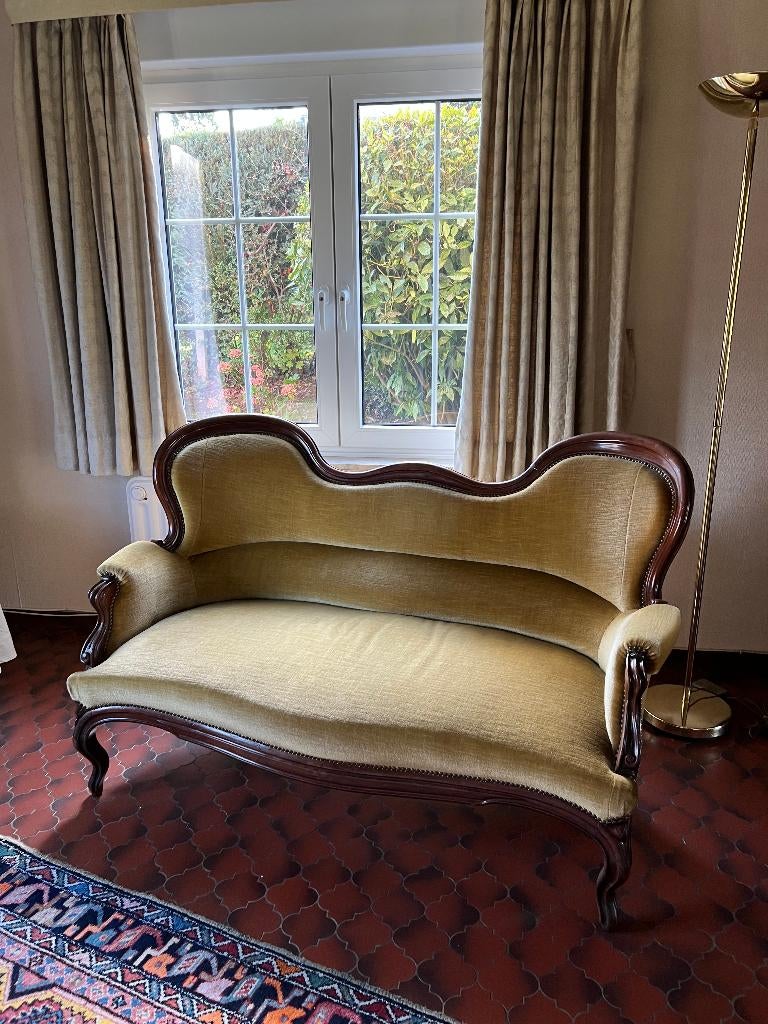 Canapé STyle Louis XV super état, Maison & Meubles, Canapés | Salons, 75 à 100 cm, Enlèvement, Utilisé, Bois