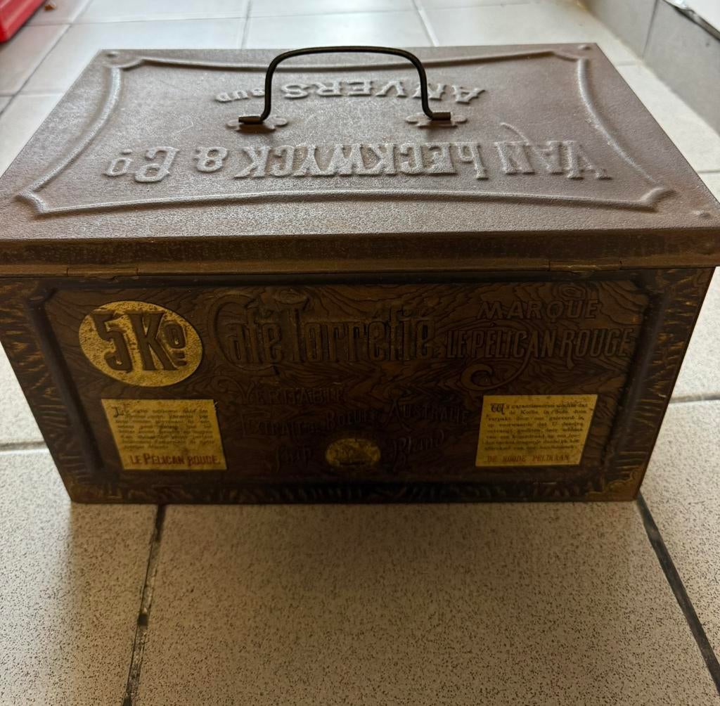 ANTIEK KOFFIEWINKELBLIK – Van Heckmyck & Co. Anvers, Ophalen, Zo goed als nieuw