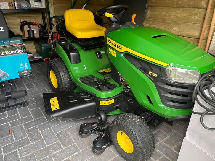 John deere X107, Jardin & Terrasse, Tondeuses autoportées, Comme neuf, Enlèvement