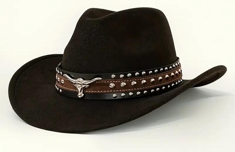 Cowboyhoed Metallic Dubbelgeknoopte Stierenkop Riem (Nieuw), Enlèvement ou Envoi, Neuf, Chapeau