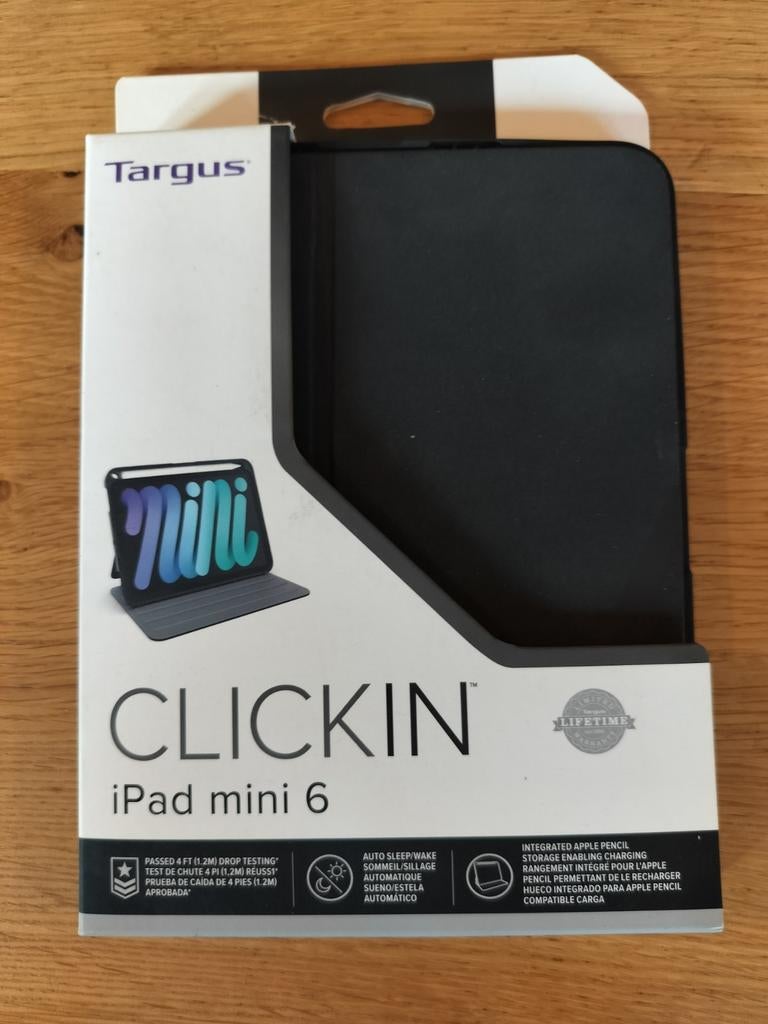 Targus clickin iPad mini 6 NIEUW!, Computers en Software, Tablet-hoezen, Nieuw, Bescherming voor- en achterkant, Ophalen of Verzenden