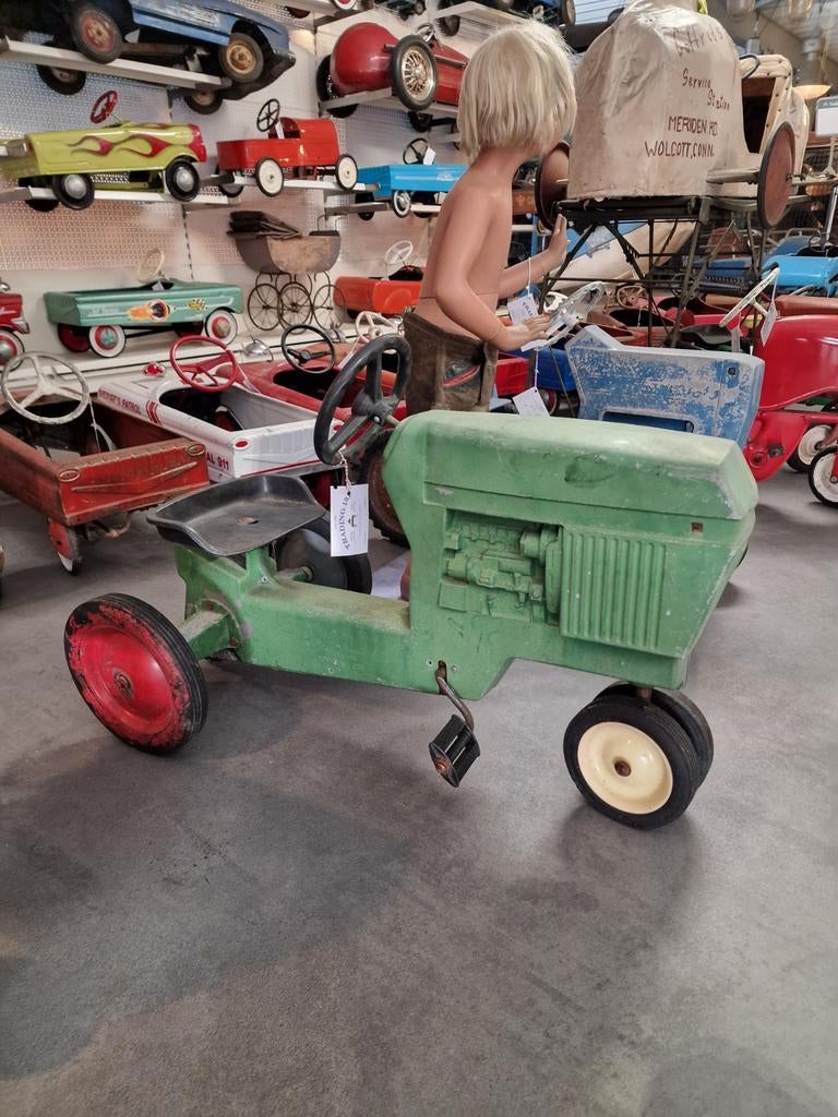 Metalen john deere traptractor 70jaren, Antiek en Kunst, Antiek | Speelgoed, Ophalen