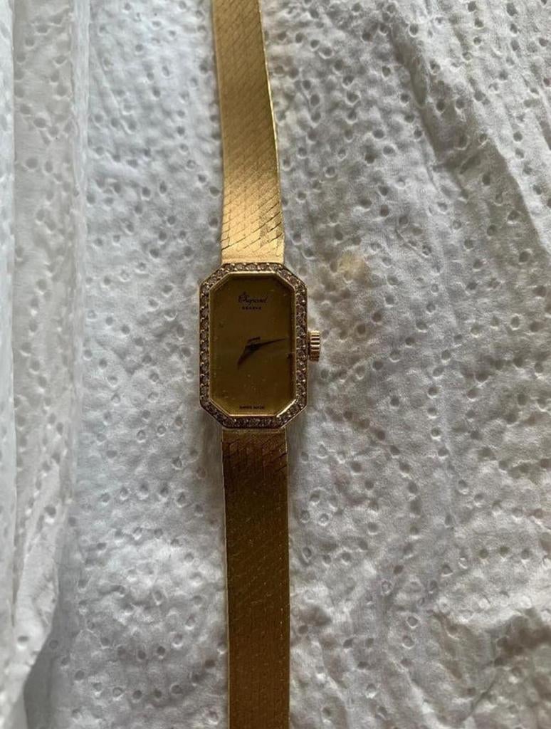 Chopard dames horloge, Handtassen en Accessoires, Horloges | Dames, Gebruikt, Polshorloge, Ophalen of Verzenden, Goud