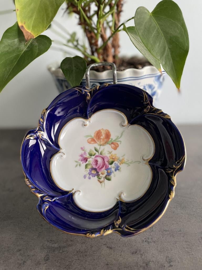 Vintage kobalt bonbonschaaltje uit de DDR, Antiek en Kunst, Ophalen