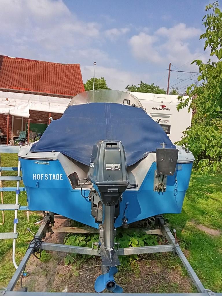 Vis boot, Watersport en Boten, Ophalen, Gebruikt, 30 tot 50 pk, Tot 6 meter