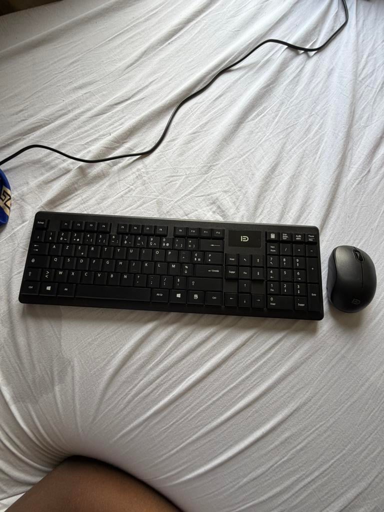 Draadloos Toetsenbord + Muis Set (USB-ontvanger), Enlèvement, Comme neuf, Sans fil